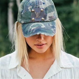 Vintage boho LV camo hat